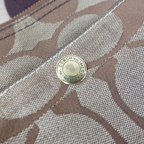 Coach Bag Womens Brown Crossbody Shoulder Purse Designer Monogram Logo Signature - Picture 15 of 16